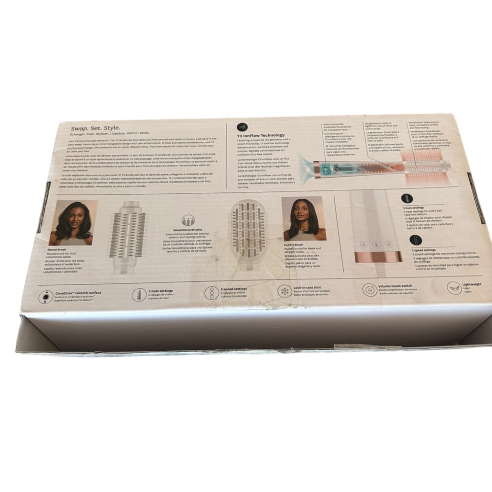 T3 AireBrush Interchangeable Hot Air Blow Dry Brush Duo - Picture 7 of 12